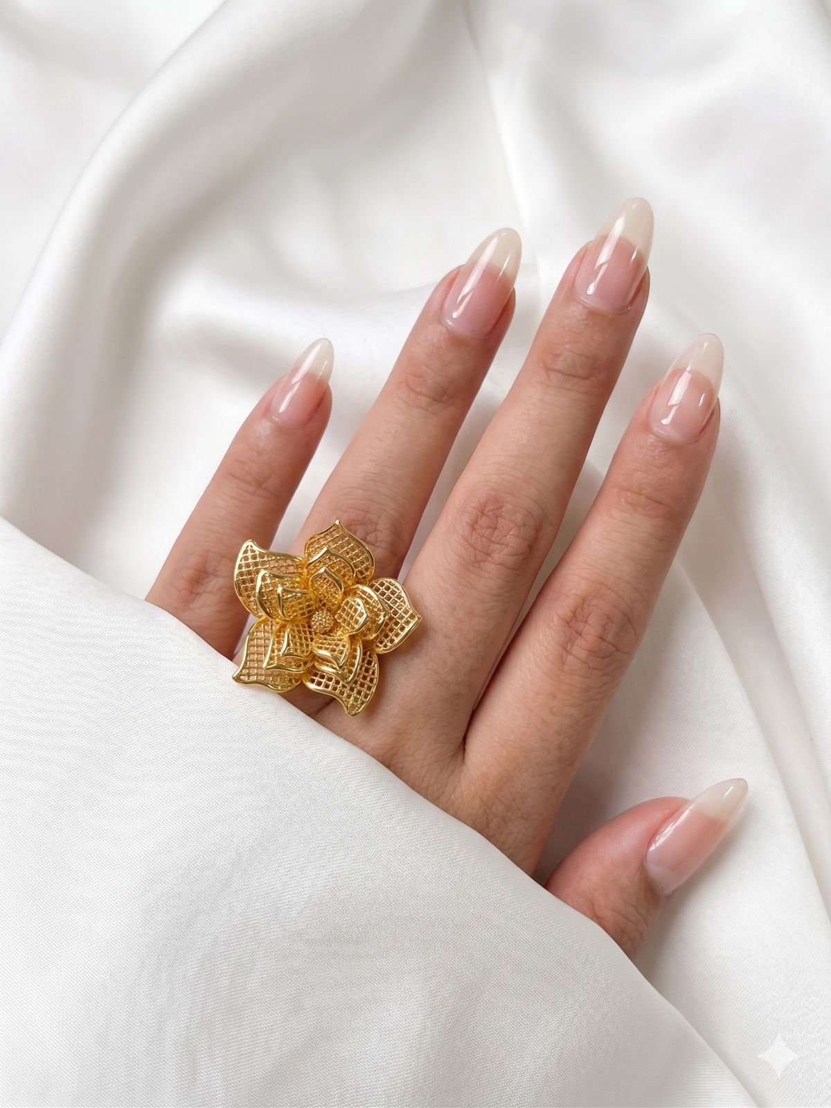 Golden Orchid Sparkle Ring