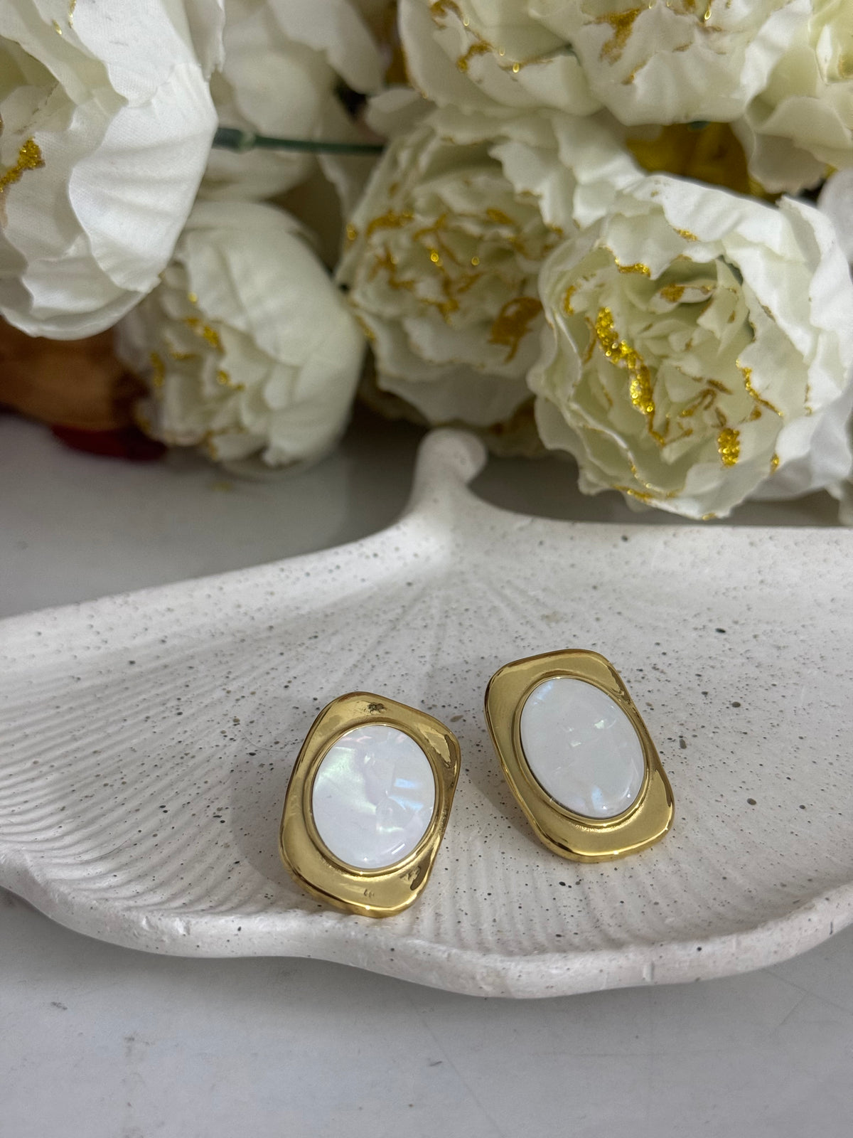 Luminous Cloud Oval Studs