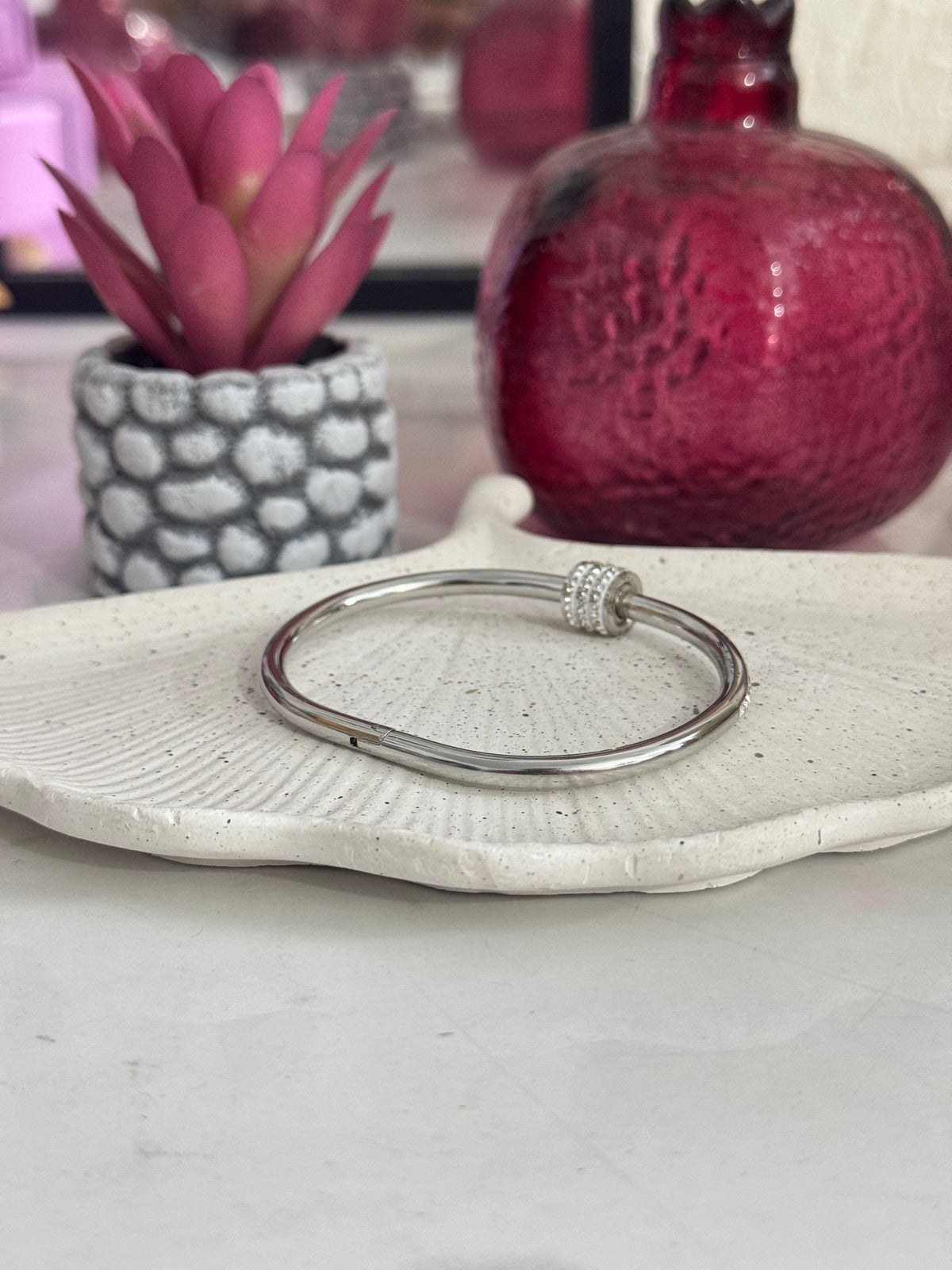 Silver Tiers Bangle