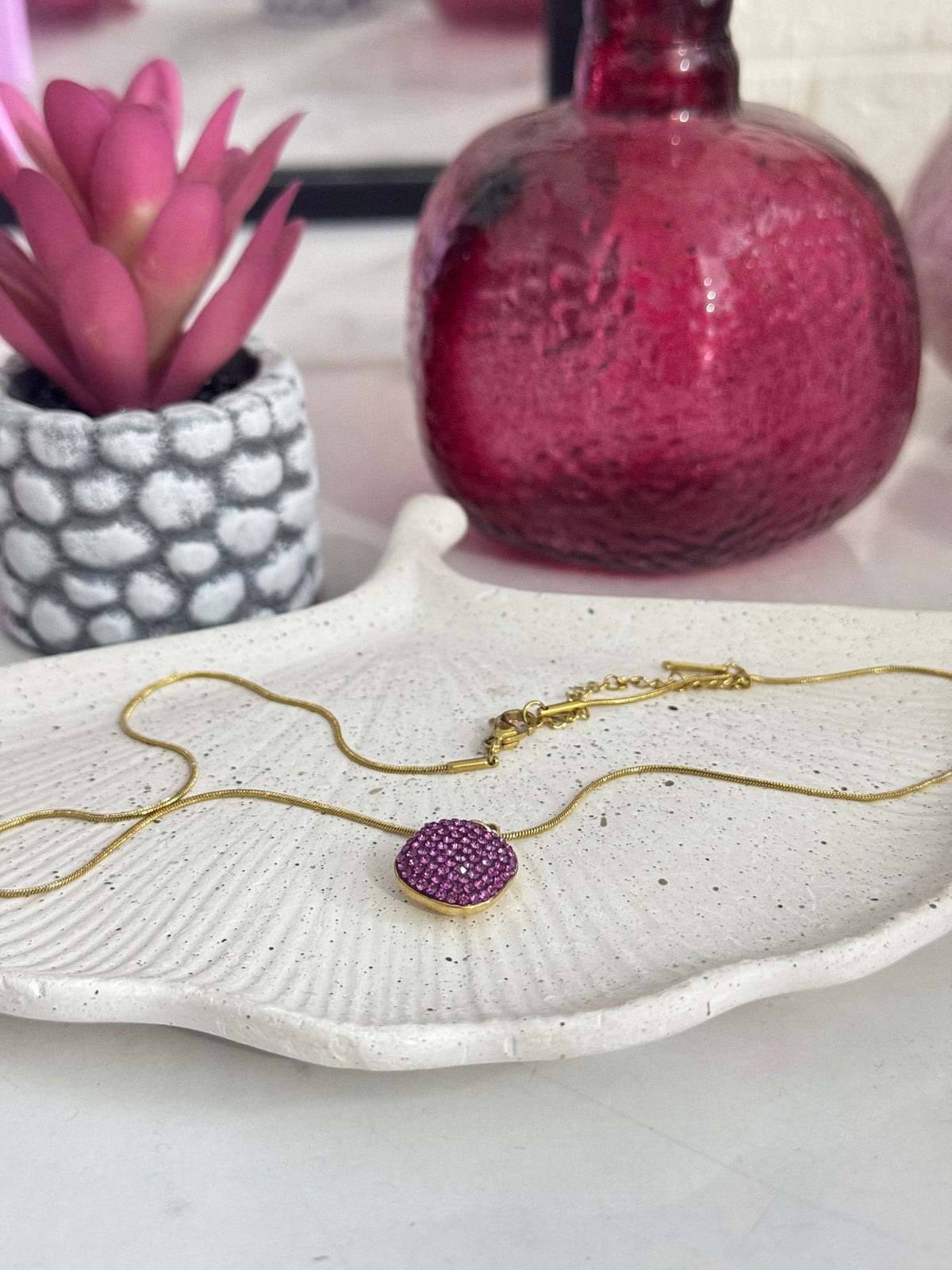 Amethyst Crush Cushion Pendant