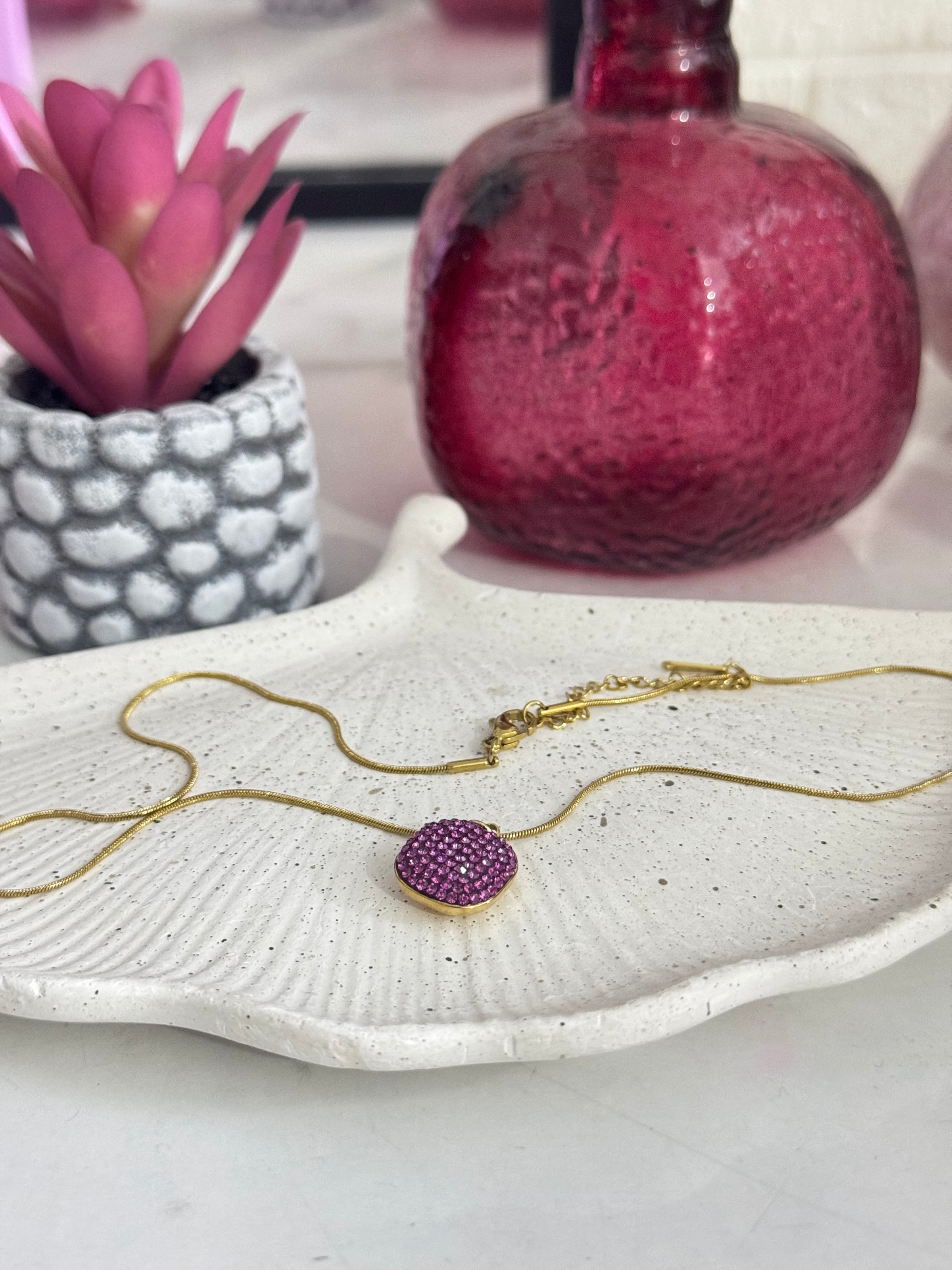 Amethyst Crush Cushion Pendant
