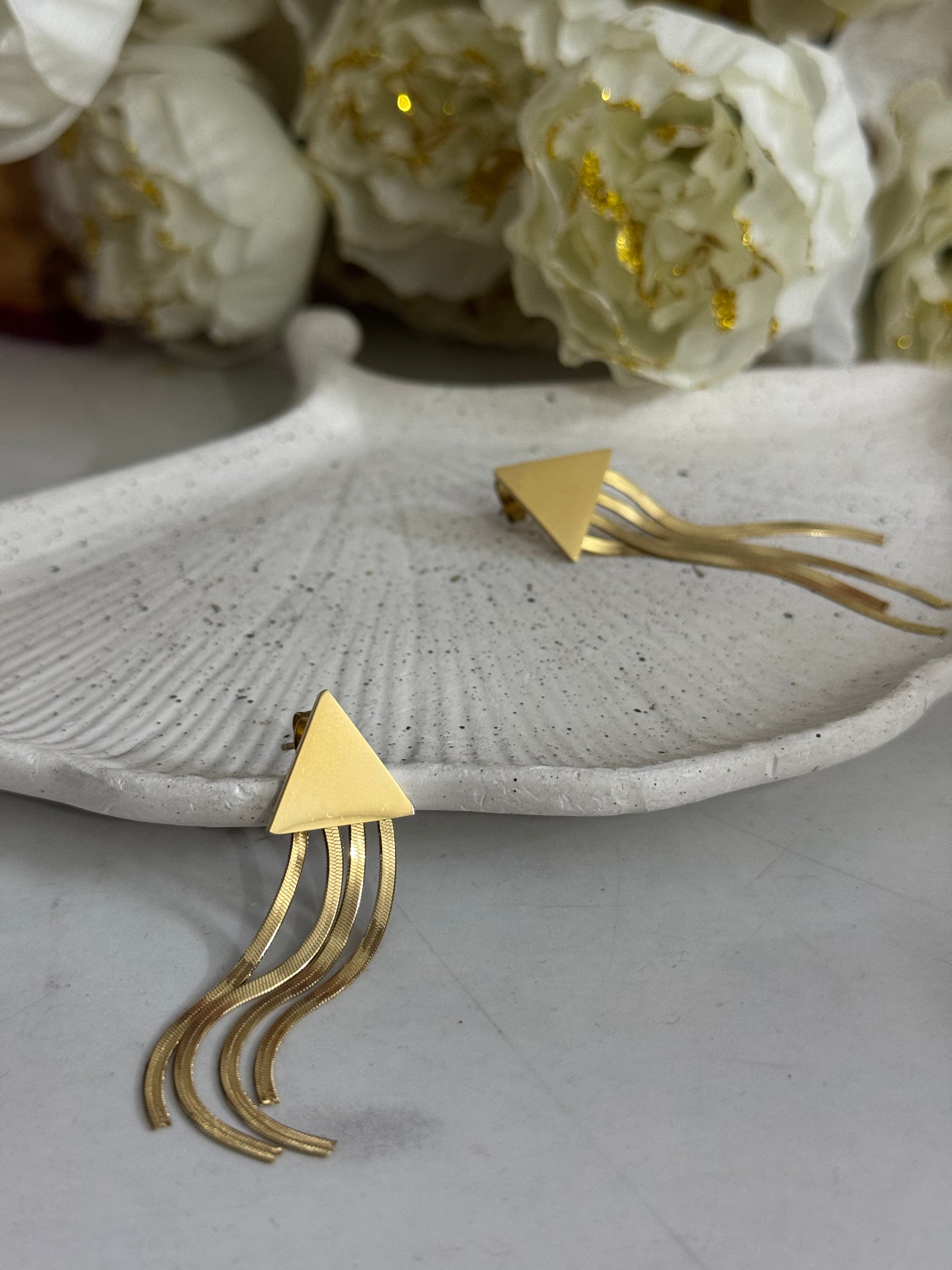 Geometric Zenith Drop Earrings
