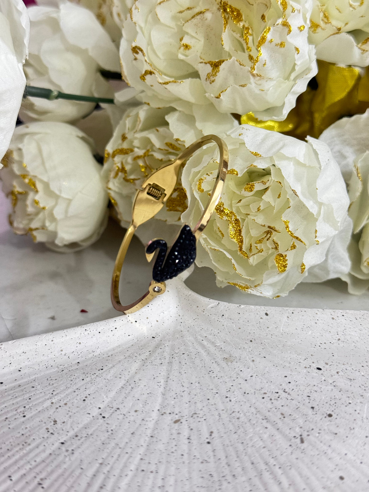 Serene Black Swan Bangle