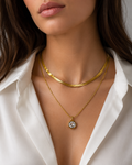 Diamond Layered Gold Necklace