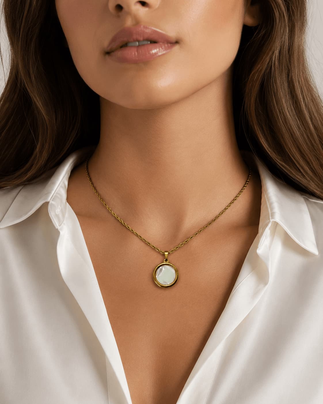Heritage Medallion Shell Amulet
