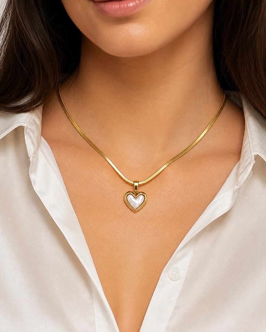 Luminous Heart Shell Pendant