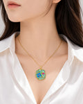 Enchanted Teal Bloom Pendant