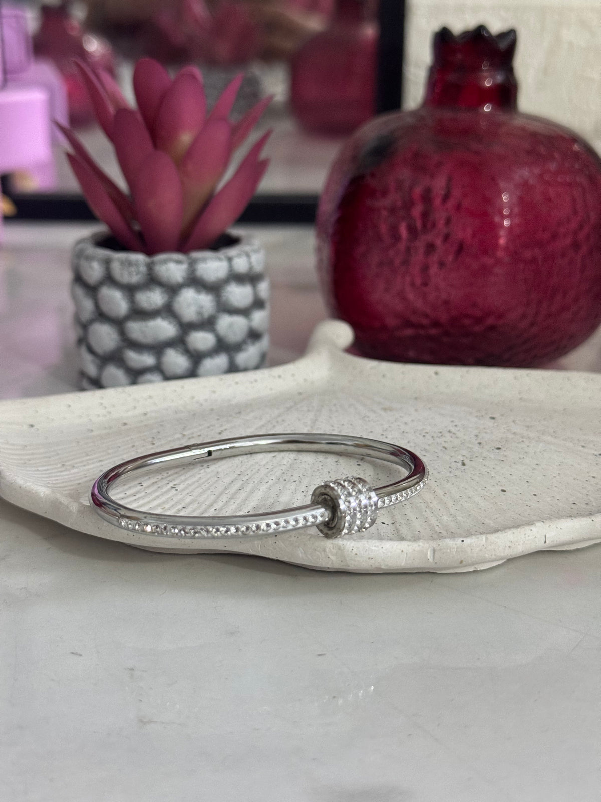 Silver Tiers Bangle
