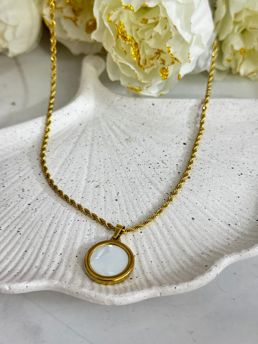 Heritage Medallion Shell Amulet
