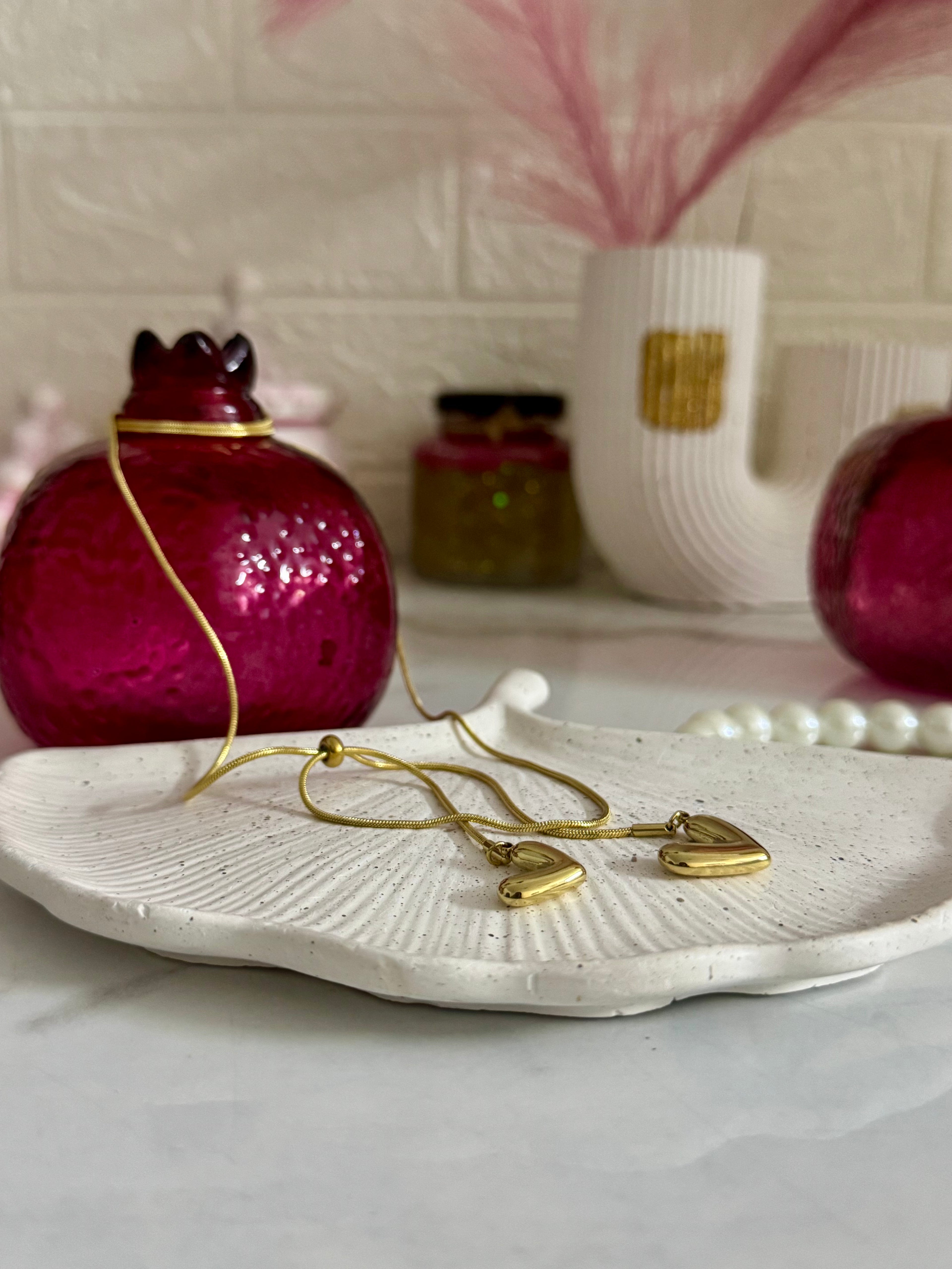 Long Hearts Necklace