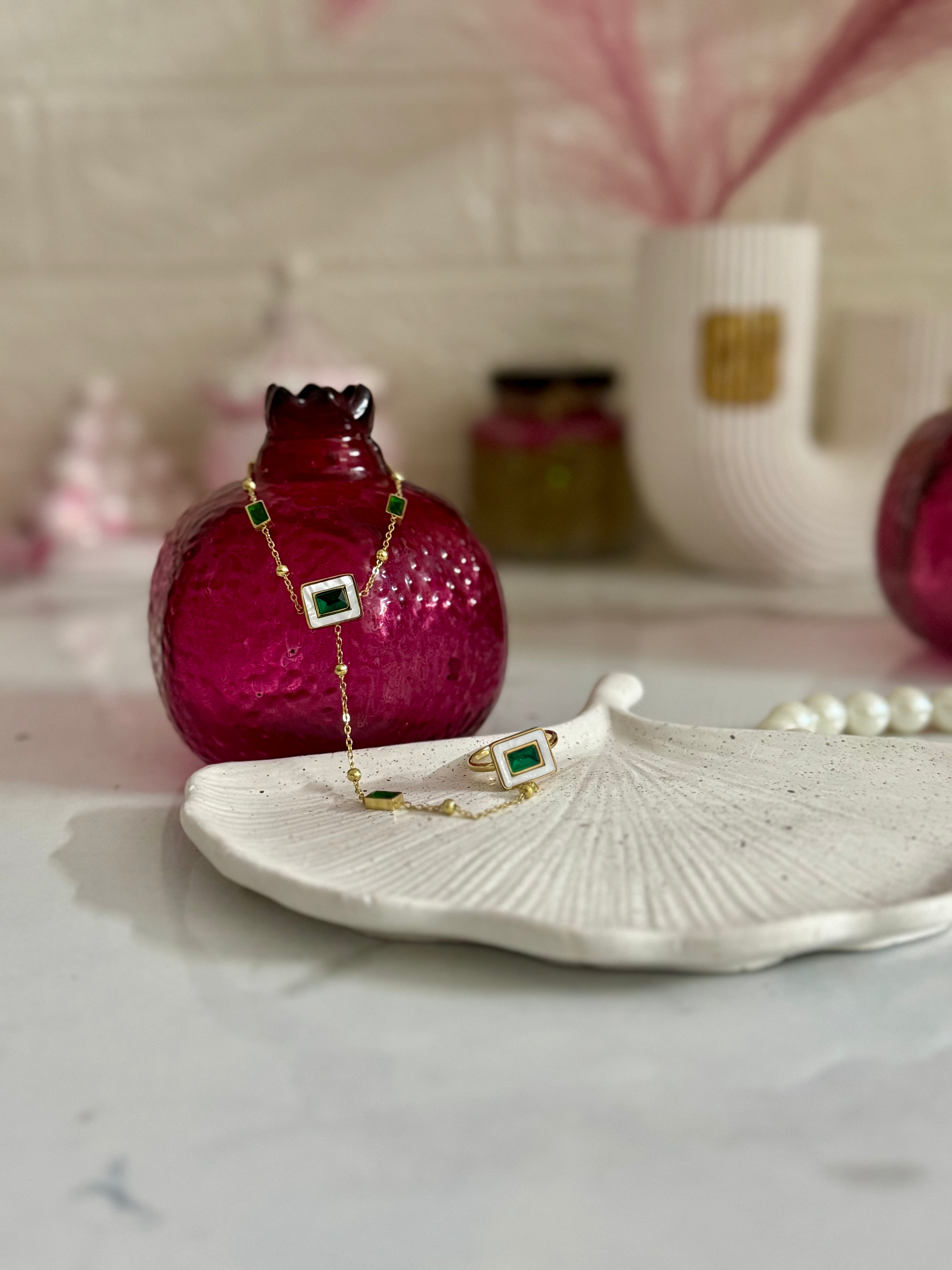 Ring Tied Gold Bracelet