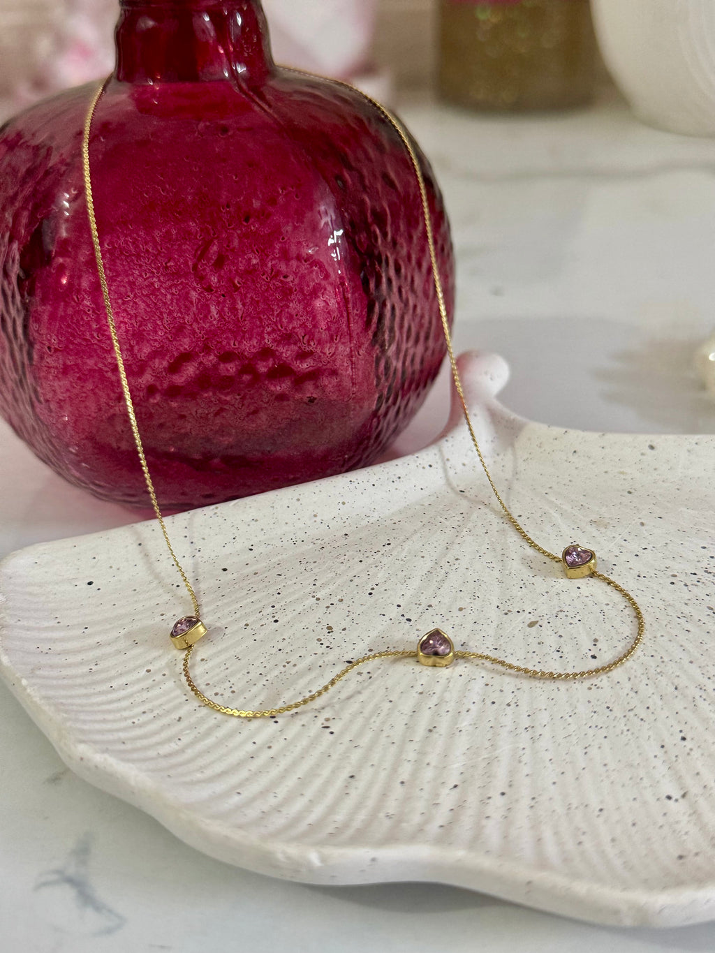 Pink Heart Trio Elegance