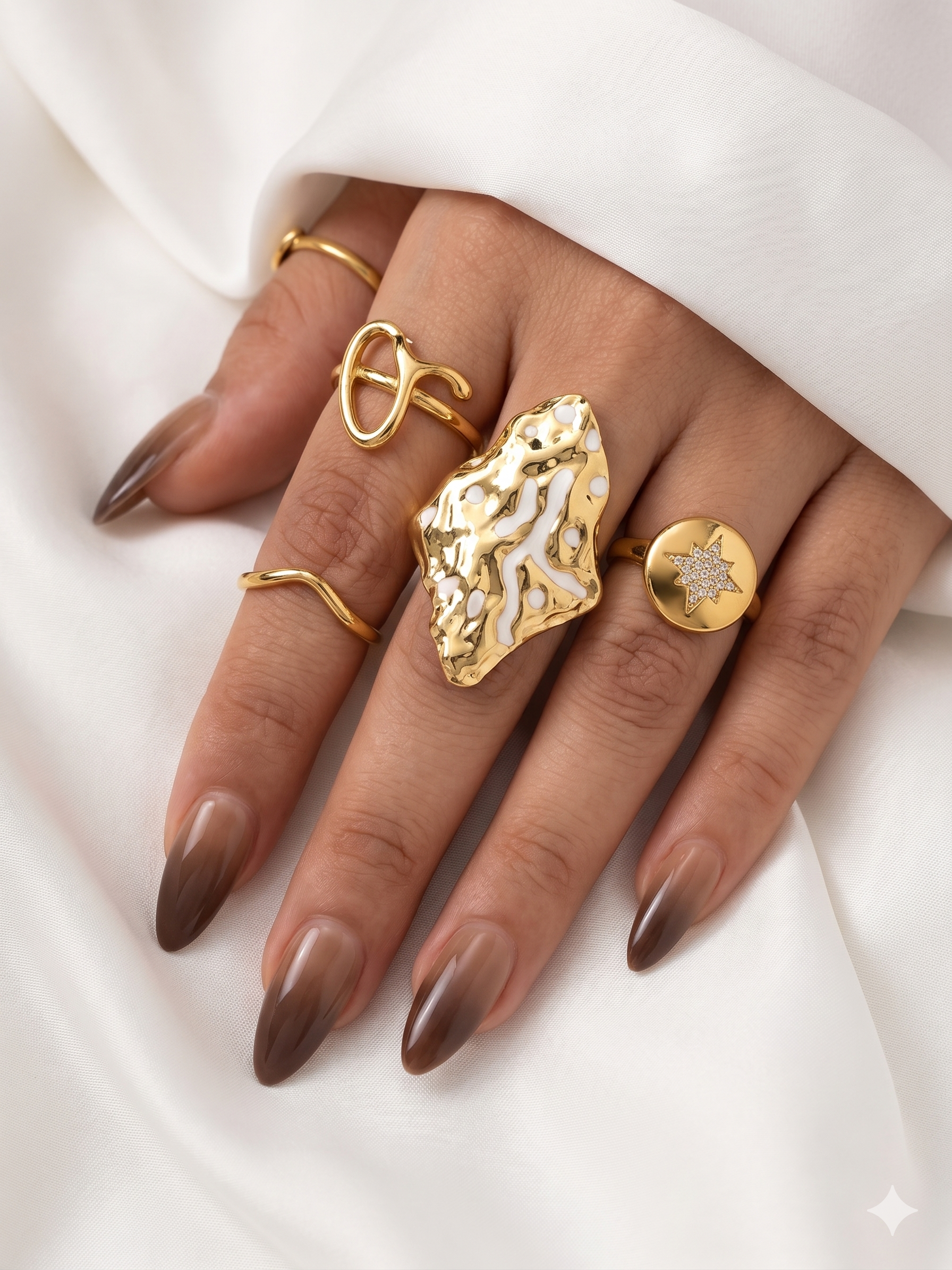 Gilded Primrose Texture Ring