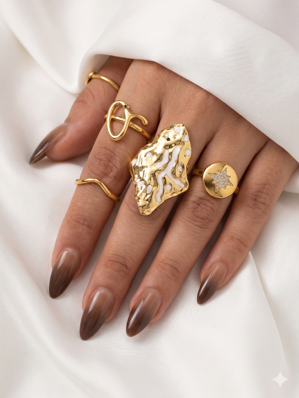 Gilded Primrose Texture Ring