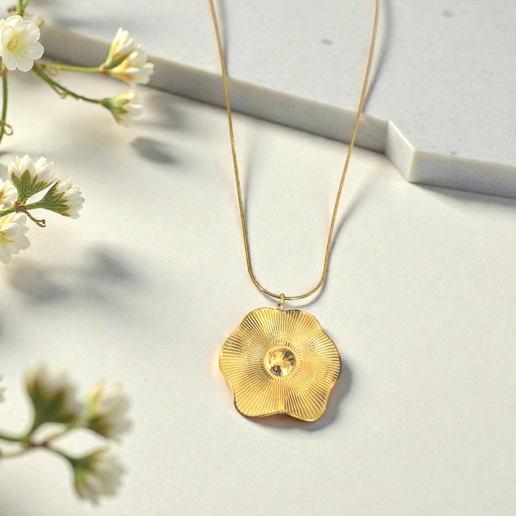 Gold Flower Pendent