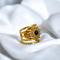 Black & Gold Sunflower Ring
