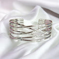 Zigzag Silver Shine Bangle