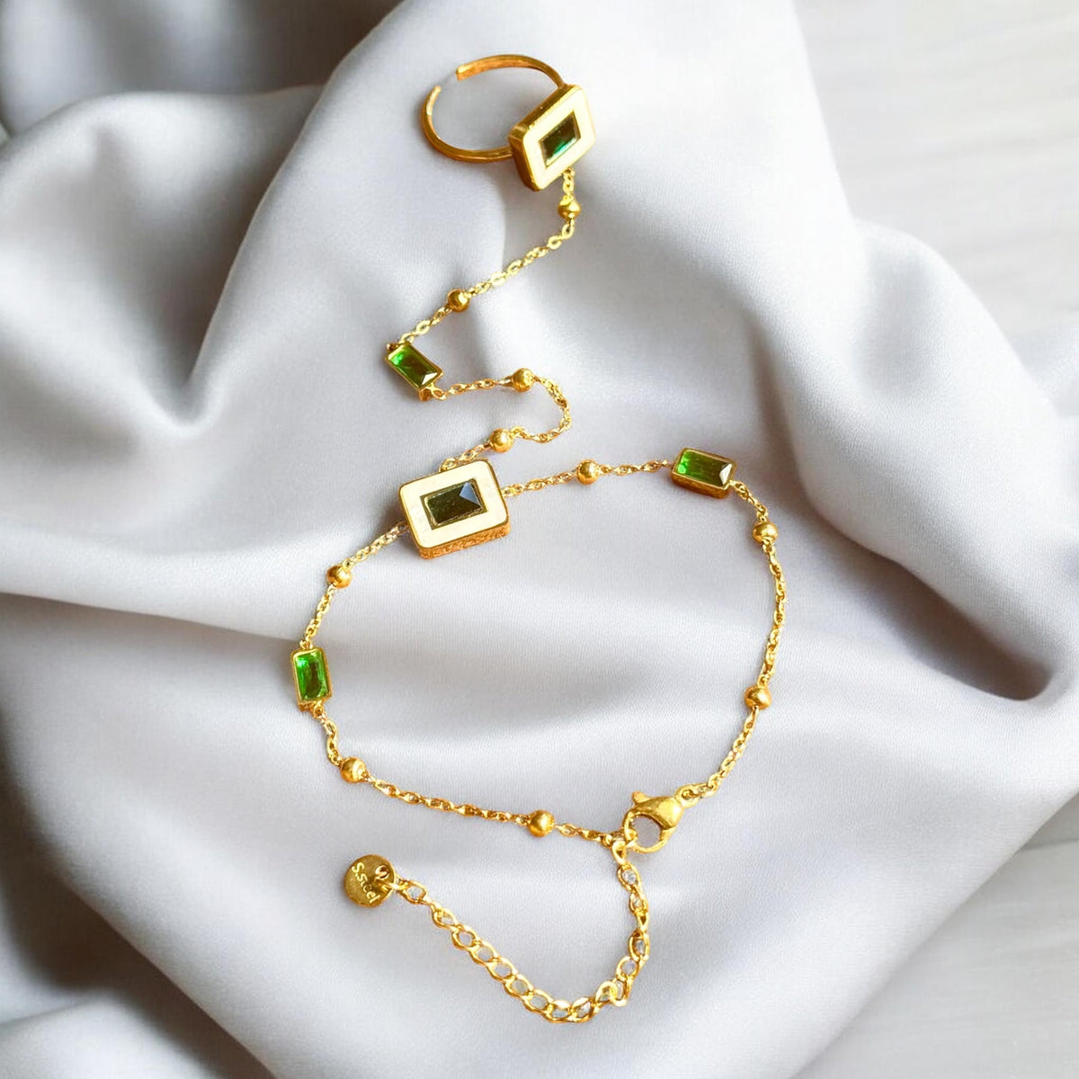 Ring Tied Gold Bracelet