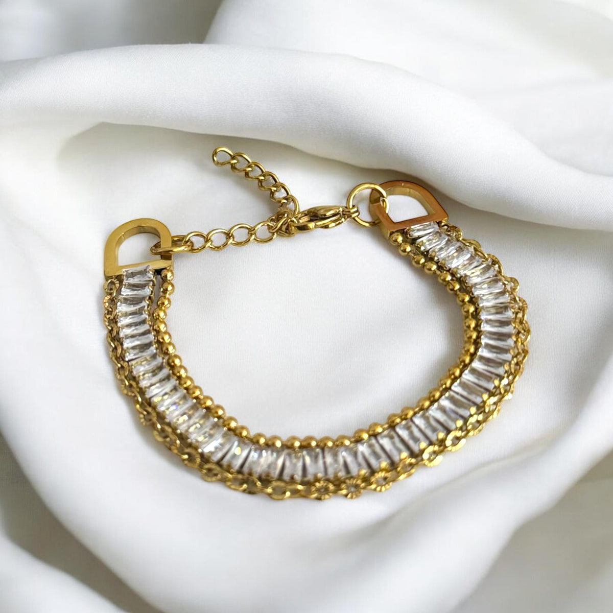 Gold & Crystal Bracelet