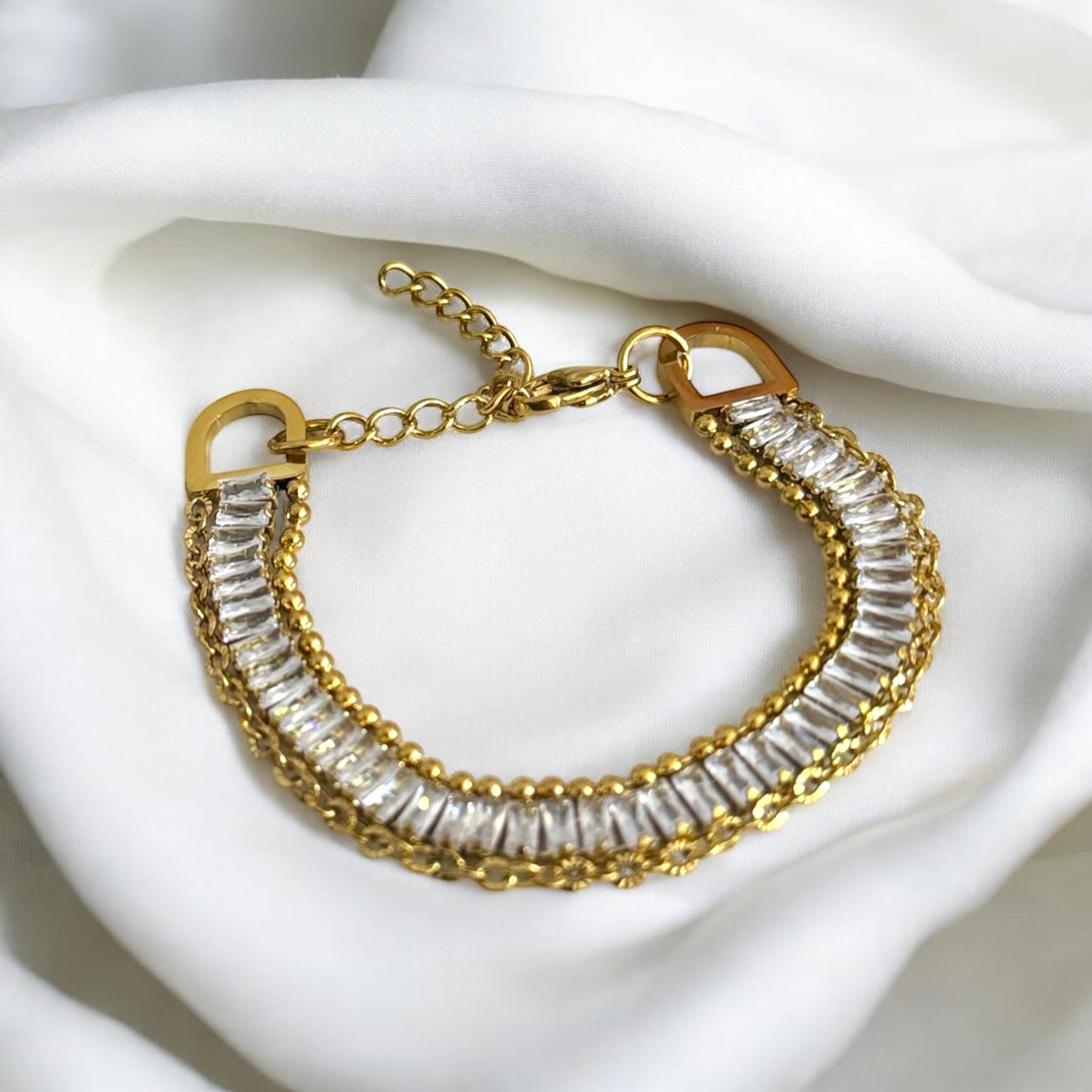 Gold & Crystal Bracelet
