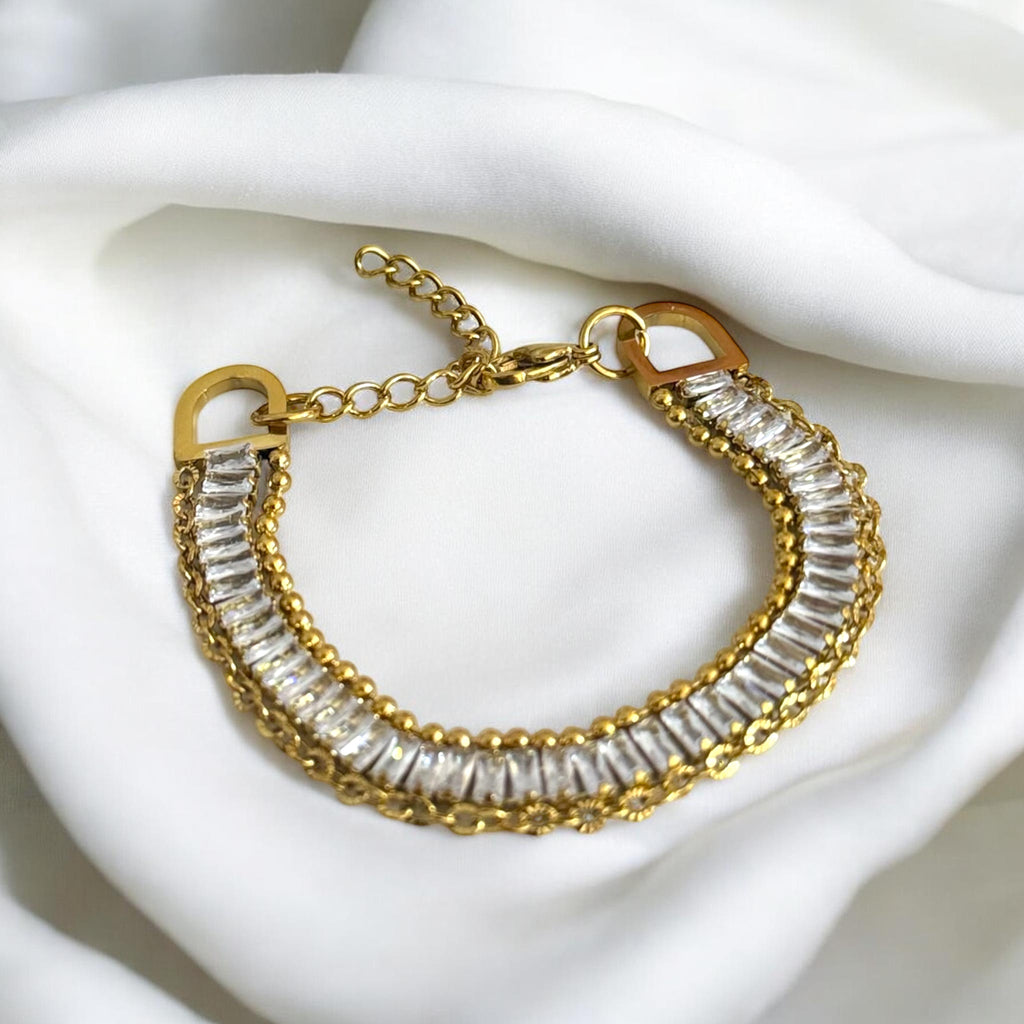 Gold & Crystal Bracelet