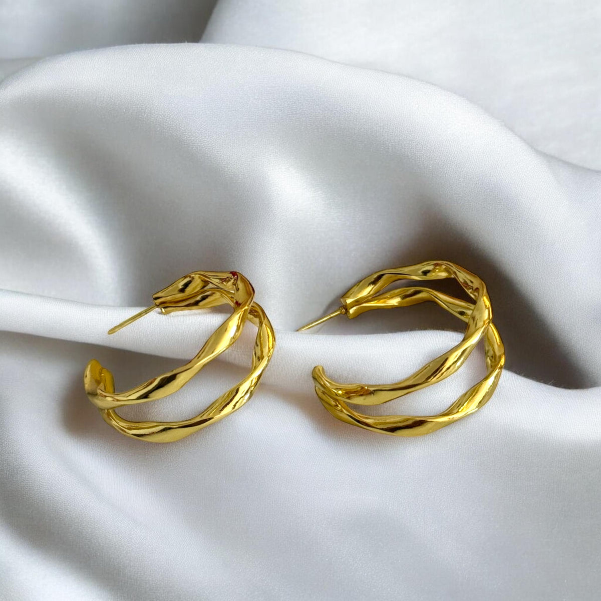 Power Gold Hoops