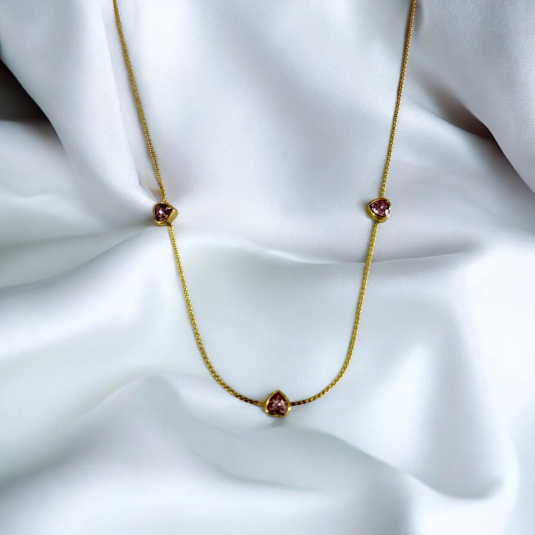 Pink Heart Trio Elegance