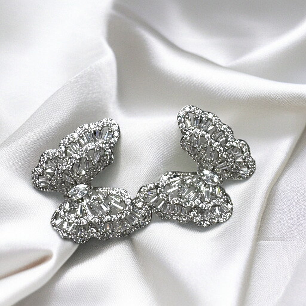 Crystal Wings Butterfly Studs