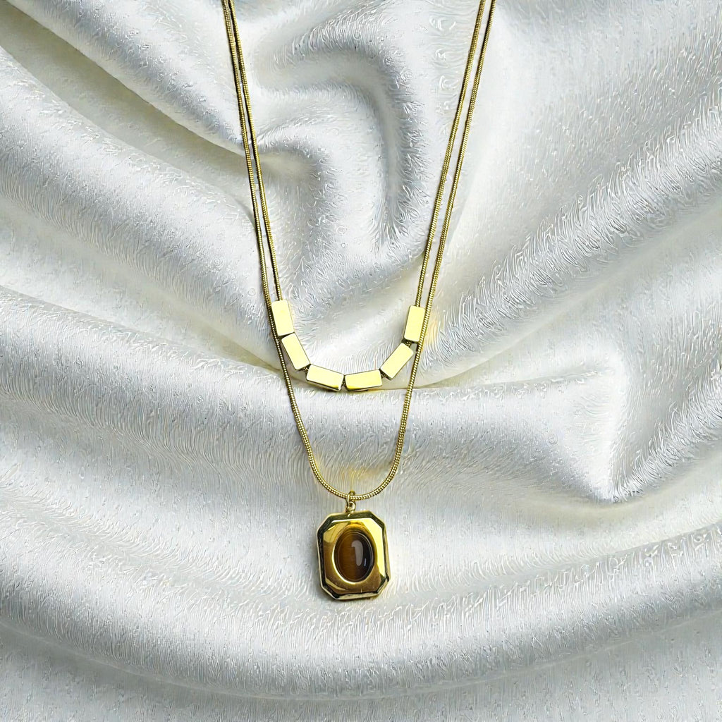 Amber Aura Layered Necklace