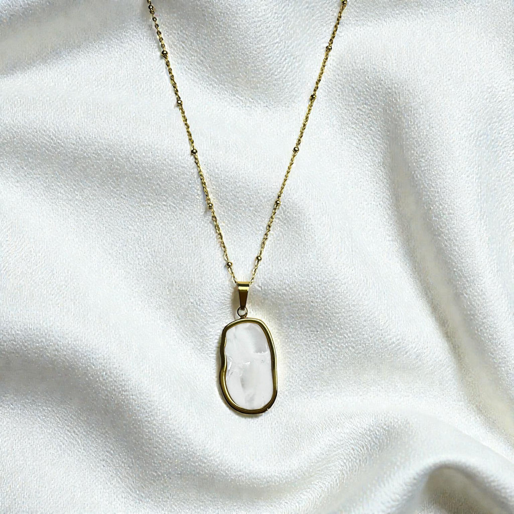 Serene Shore Oval Pendant