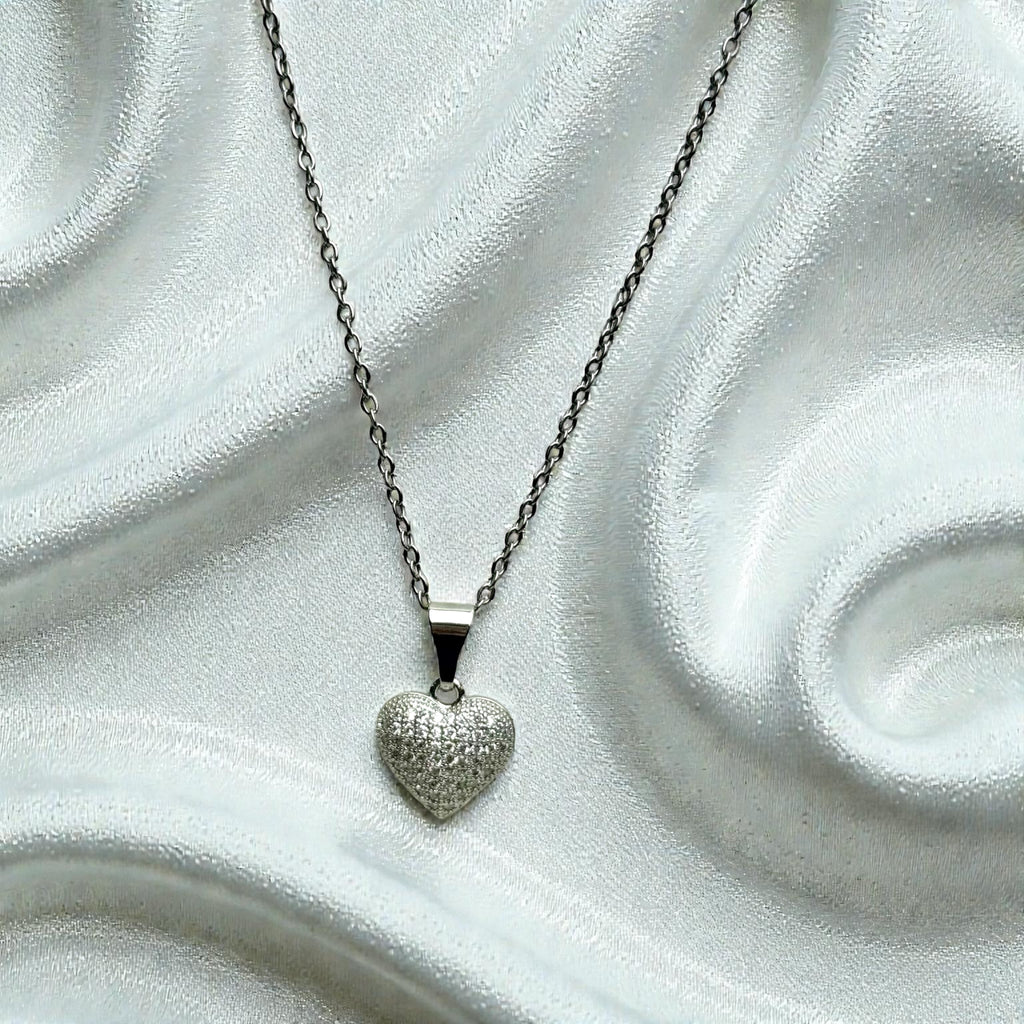 Shimmering Heart Pavé Pendant