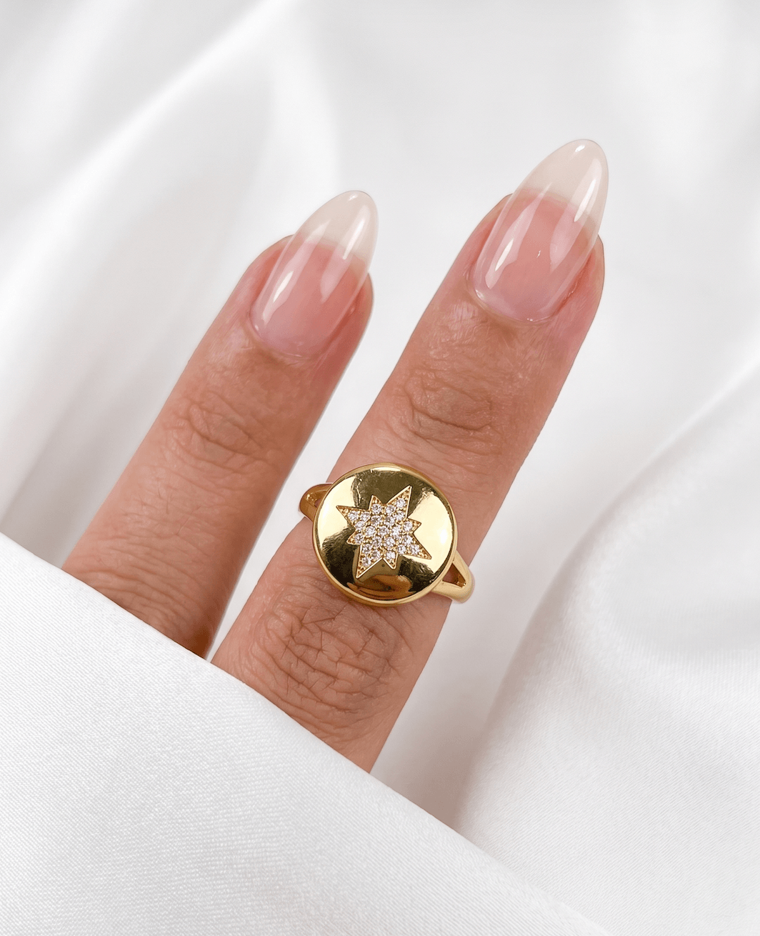 Shiny Star Texture Ring