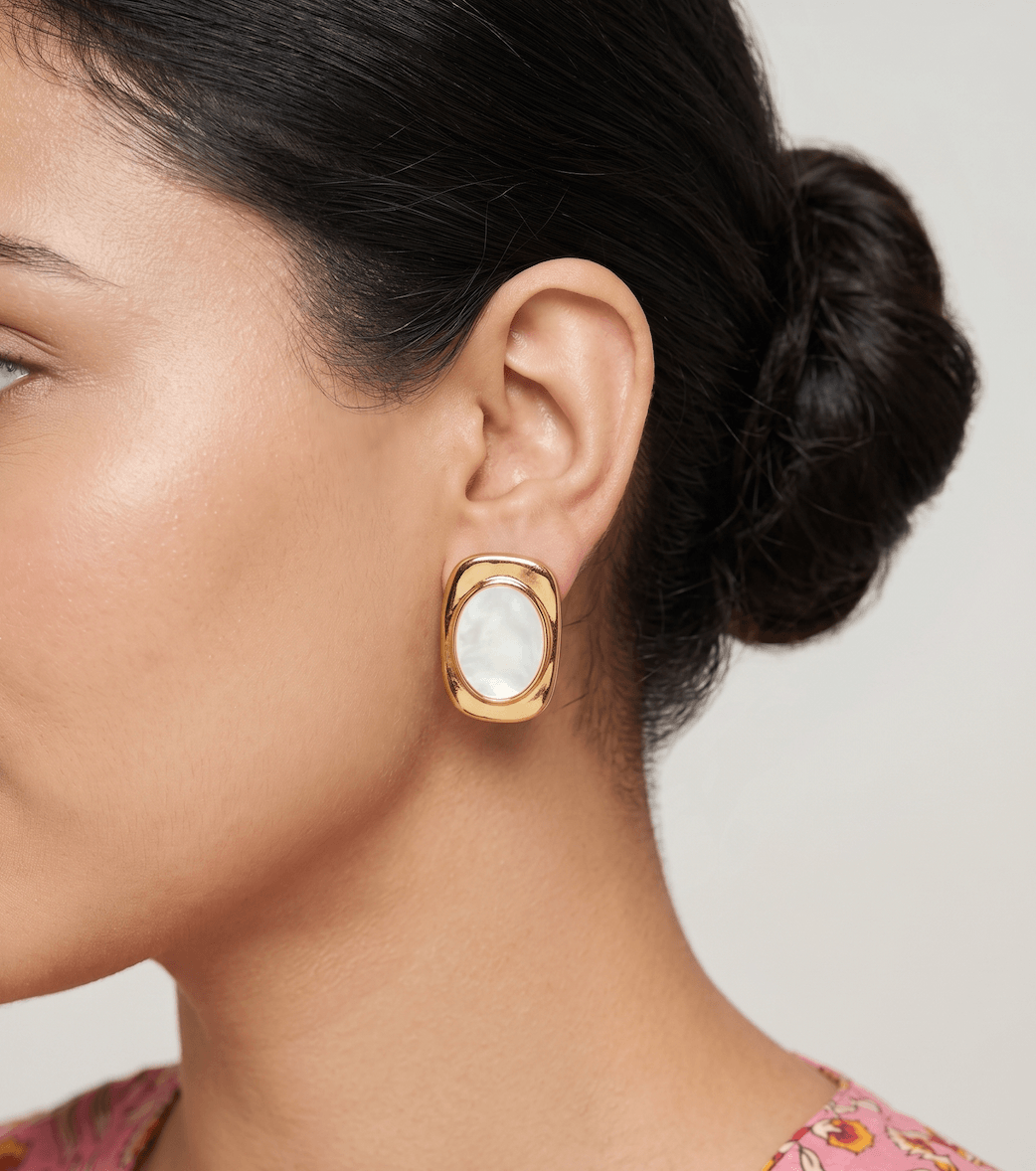 Luminous Cloud Oval Studs