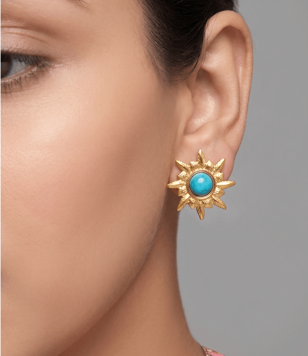 Solstice Turquoise Sunburst Studs