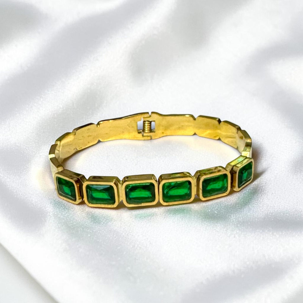 Emerald Squares Bangle