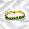 Emerald Squares Bangle