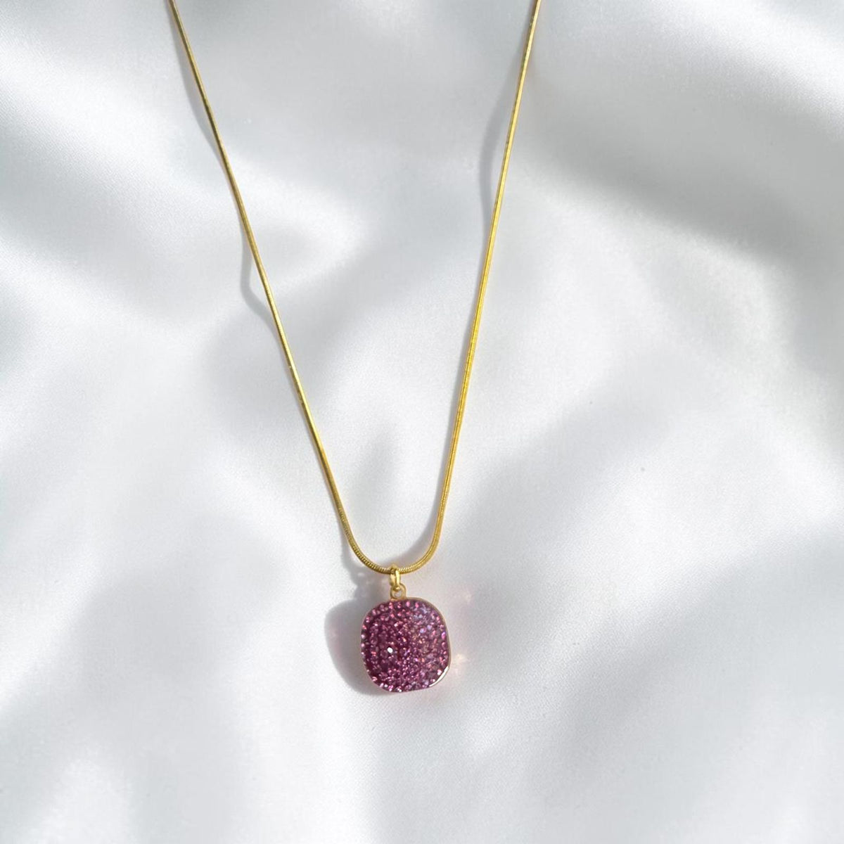 Amethyst Crush Cushion Pendant