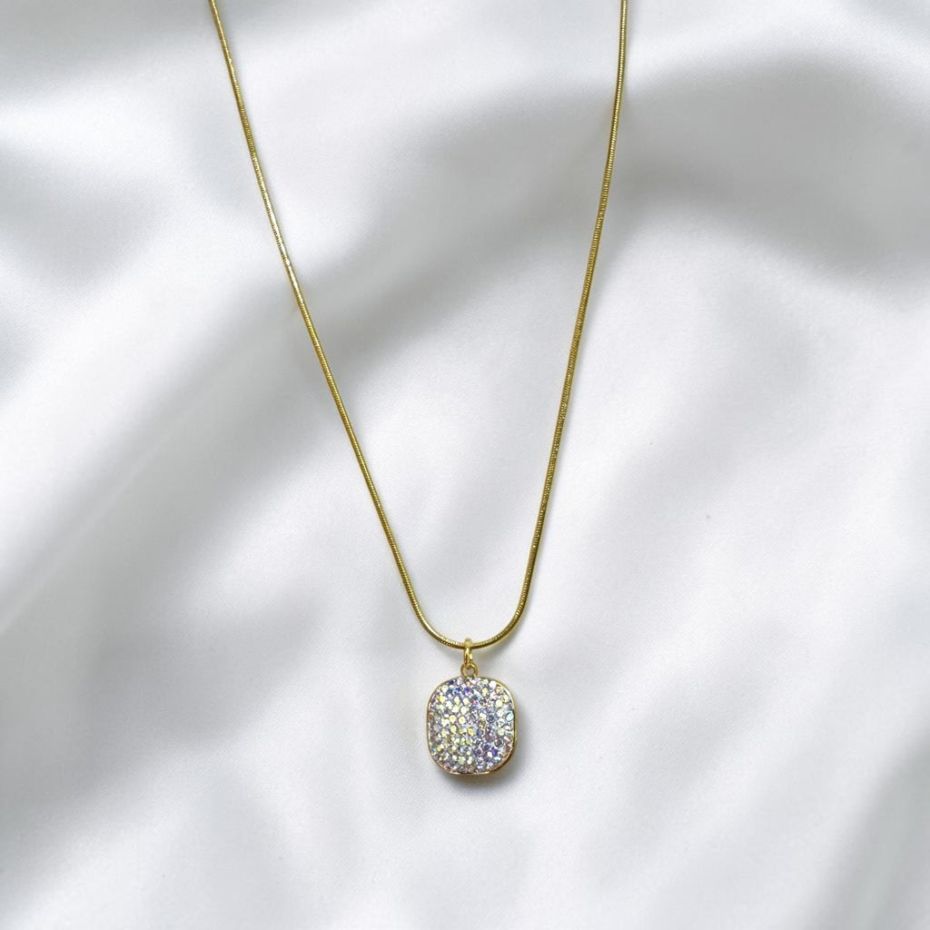 Iridescent Stardust Cushion Pendant