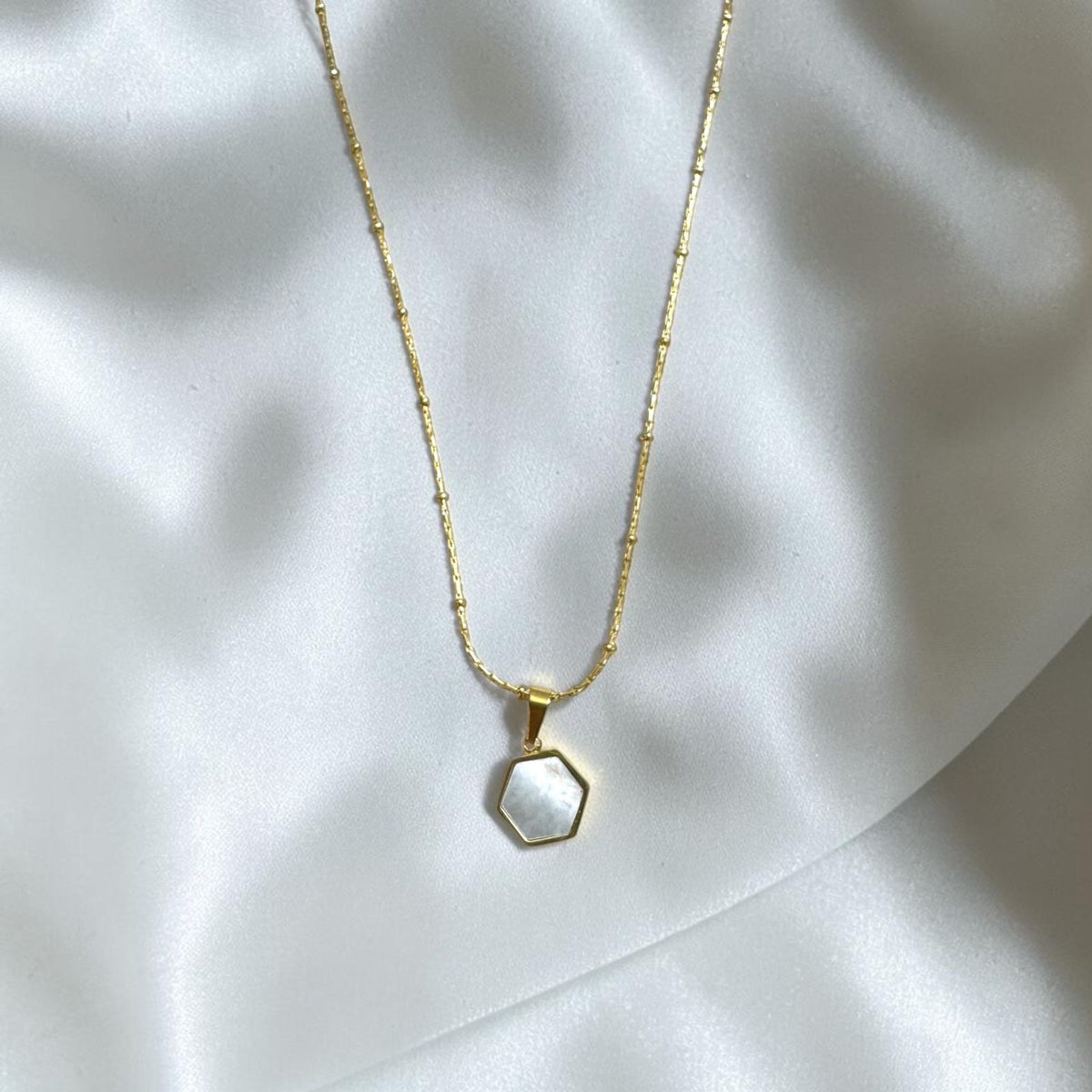 Modern Mosaic Hex Pendant