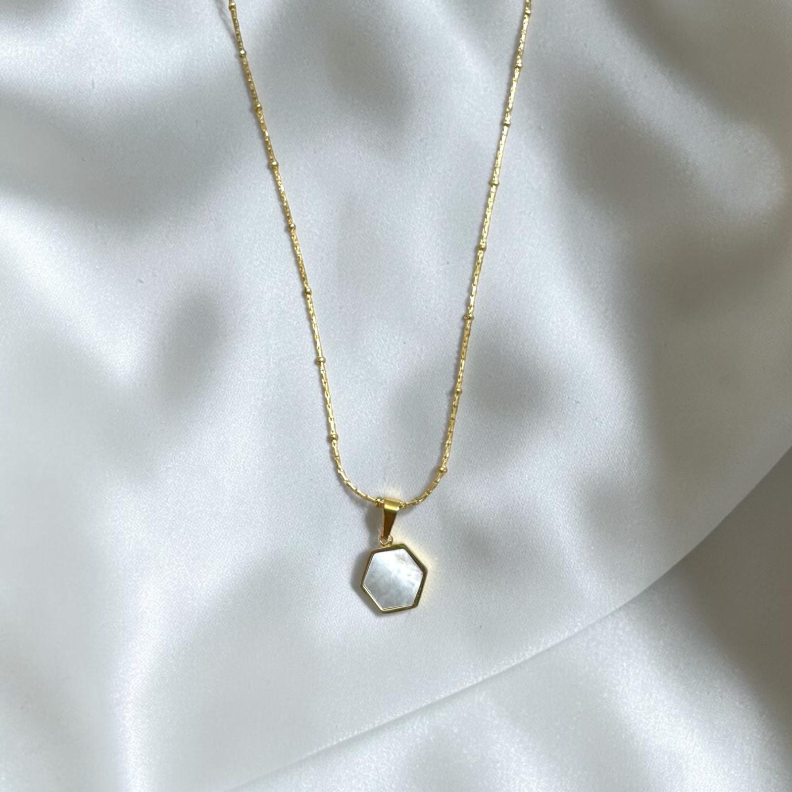 Modern Mosaic Hex Pendant