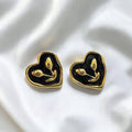 Noir Blossom Love Earrings