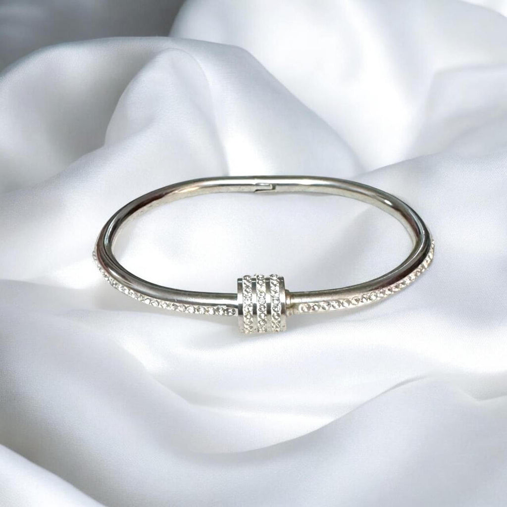 Silver Tiers Bangle