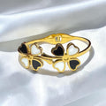 Black & White Floral Bangle