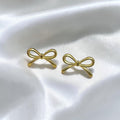 Ribbon Heart Studs