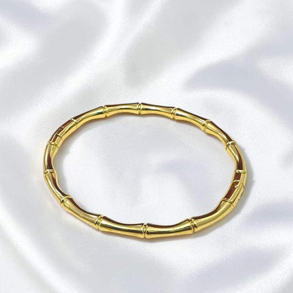 Gold Chain Solid Bangle