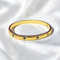 Green Gems & Gold Bangle