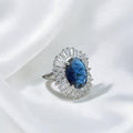 Blue Sparkle Statement Ring