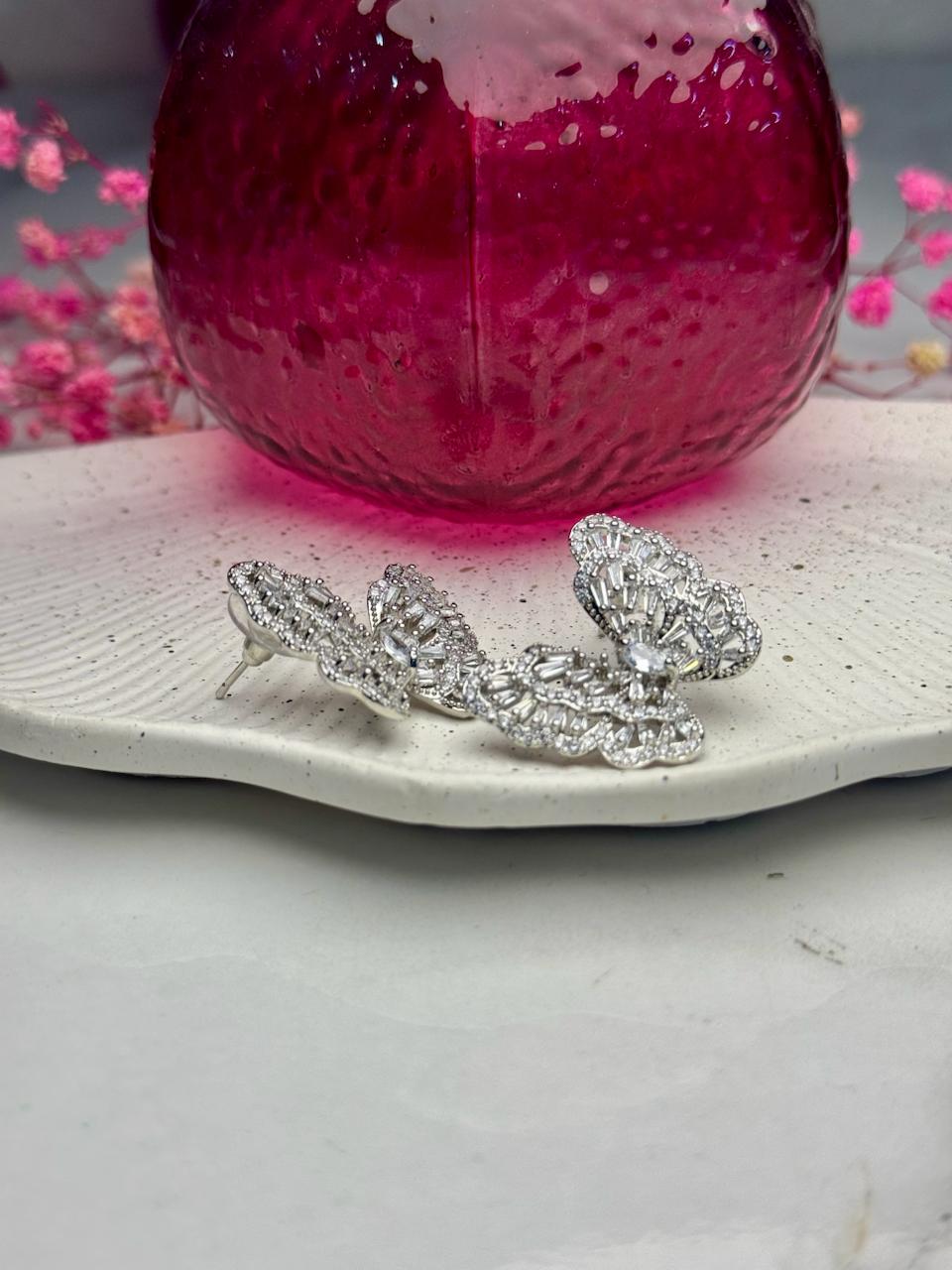 Crystal Wings Butterfly Studs