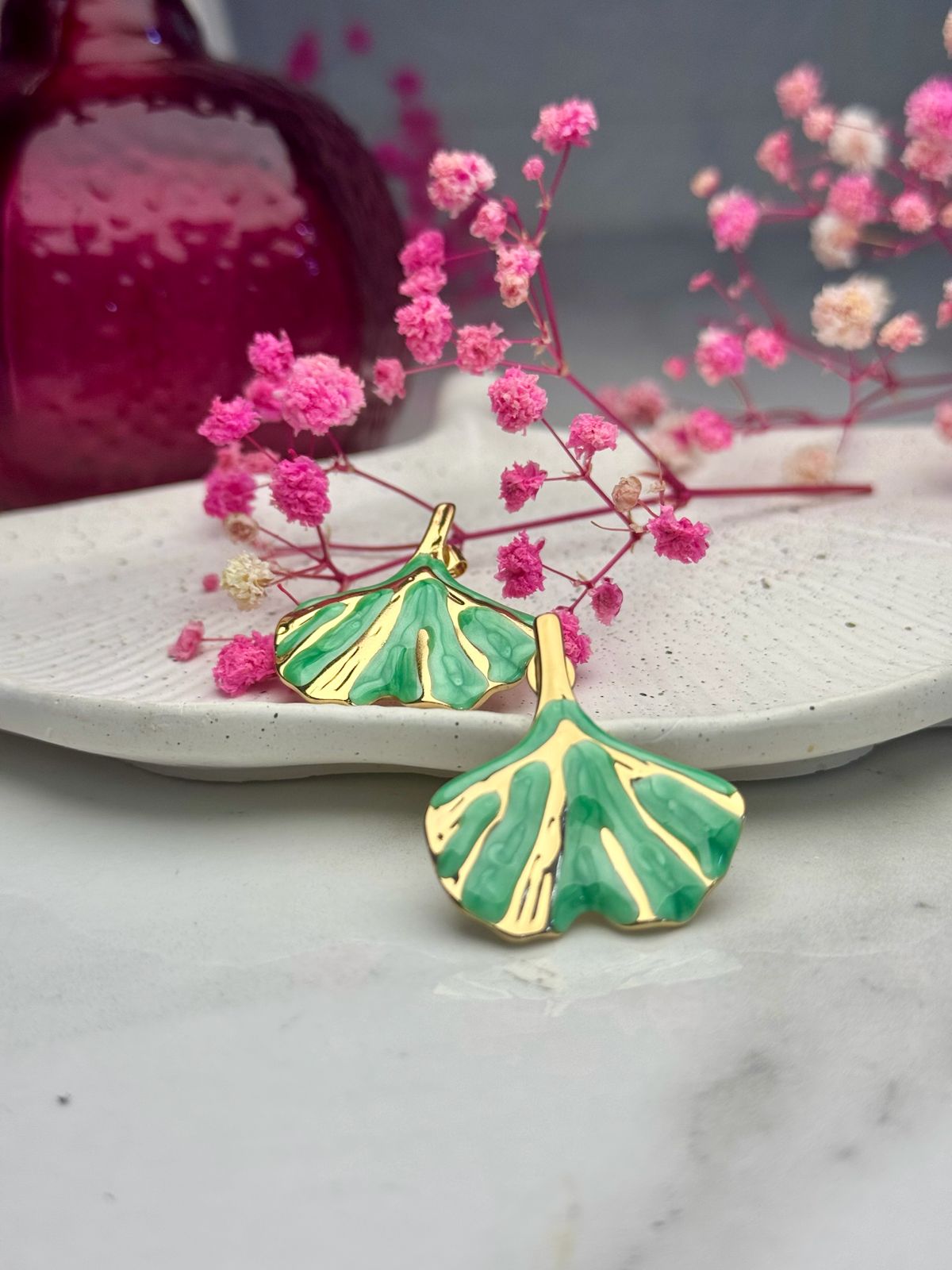 Teal Nebula Star Studs