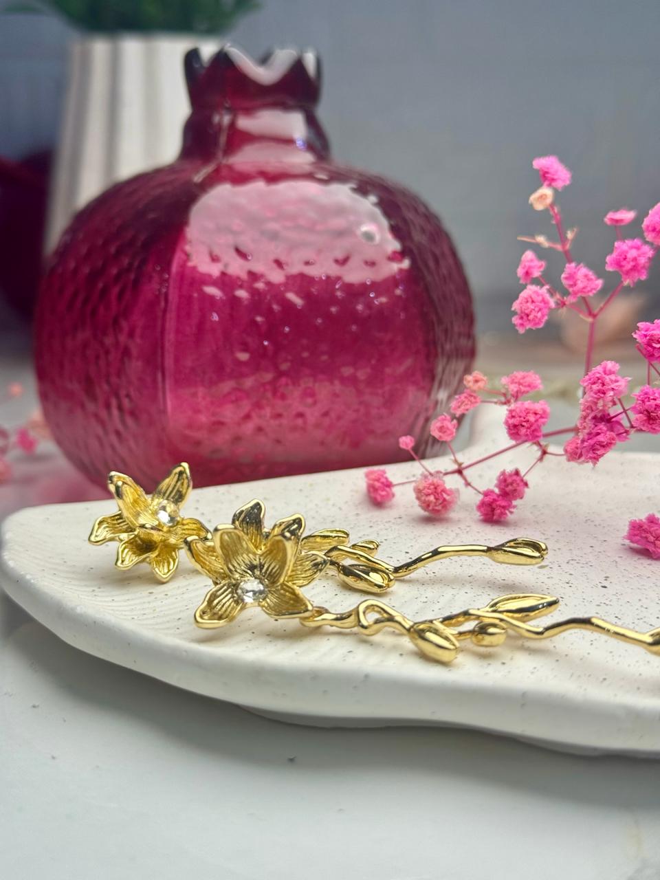 Gilded Orchid Vine Drops